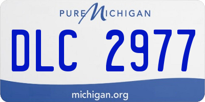 MI license plate DLC2977