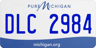 MI license plate DLC2984