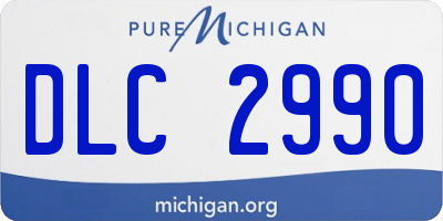 MI license plate DLC2990