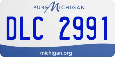 MI license plate DLC2991