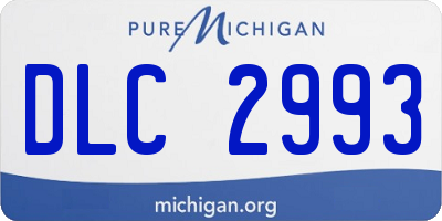 MI license plate DLC2993