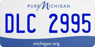MI license plate DLC2995