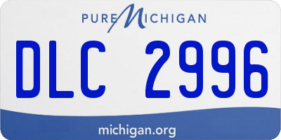 MI license plate DLC2996
