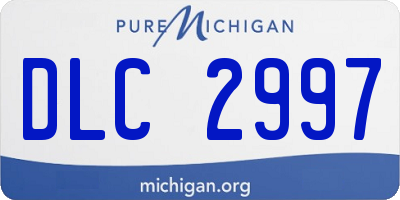 MI license plate DLC2997