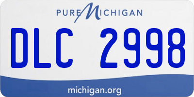 MI license plate DLC2998