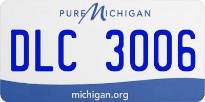 MI license plate DLC3006