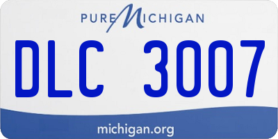 MI license plate DLC3007