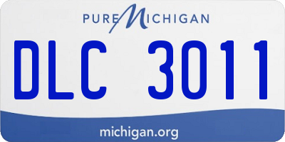 MI license plate DLC3011