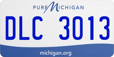 MI license plate DLC3013