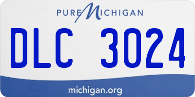 MI license plate DLC3024