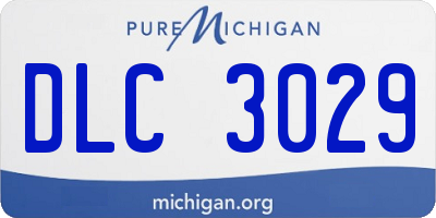 MI license plate DLC3029