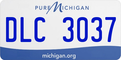 MI license plate DLC3037