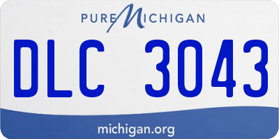 MI license plate DLC3043