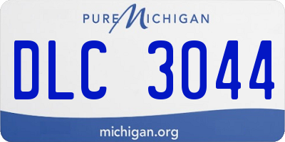 MI license plate DLC3044