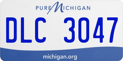 MI license plate DLC3047