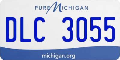 MI license plate DLC3055