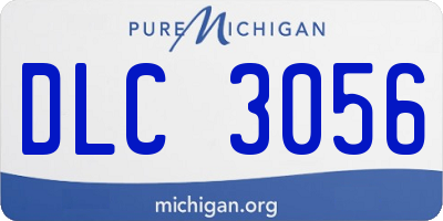 MI license plate DLC3056