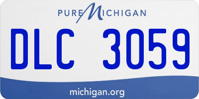 MI license plate DLC3059