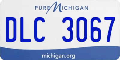 MI license plate DLC3067