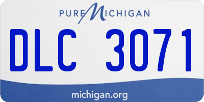 MI license plate DLC3071