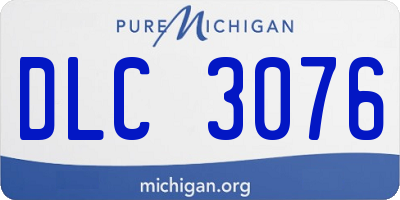 MI license plate DLC3076