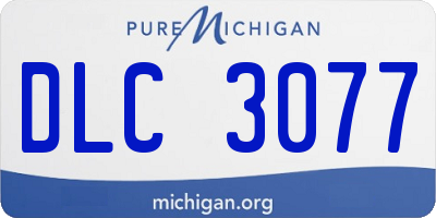 MI license plate DLC3077