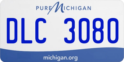 MI license plate DLC3080