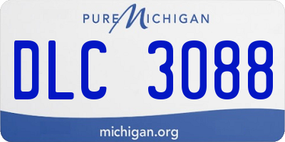 MI license plate DLC3088