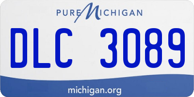 MI license plate DLC3089