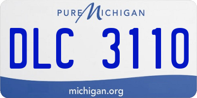 MI license plate DLC3110