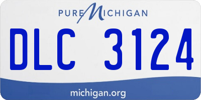 MI license plate DLC3124