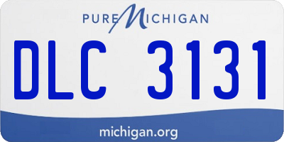 MI license plate DLC3131