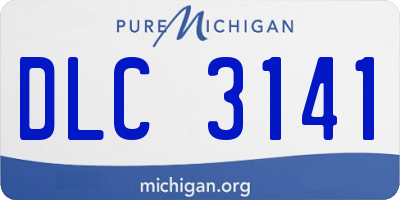 MI license plate DLC3141