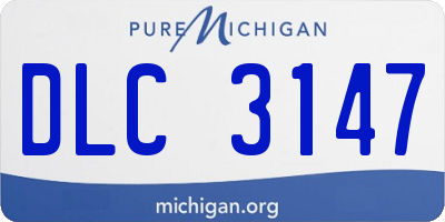 MI license plate DLC3147