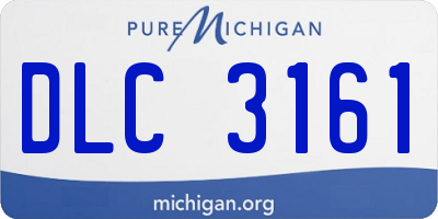 MI license plate DLC3161
