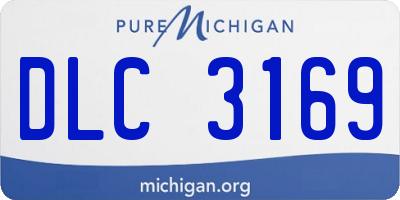 MI license plate DLC3169