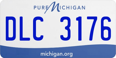 MI license plate DLC3176