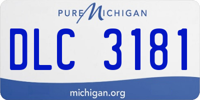 MI license plate DLC3181