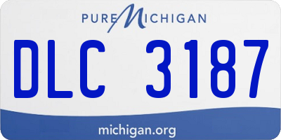 MI license plate DLC3187