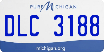 MI license plate DLC3188