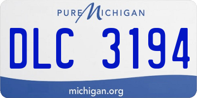 MI license plate DLC3194