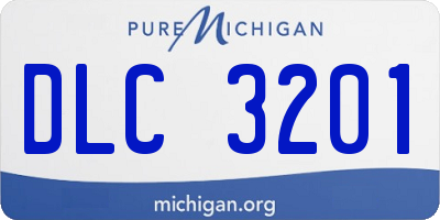 MI license plate DLC3201