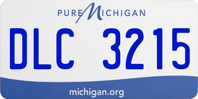 MI license plate DLC3215