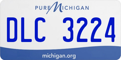 MI license plate DLC3224