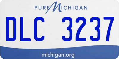 MI license plate DLC3237