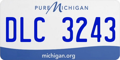 MI license plate DLC3243