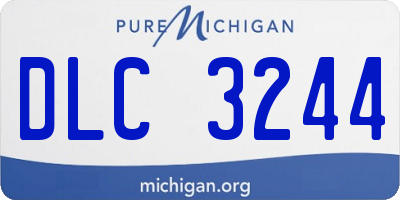 MI license plate DLC3244