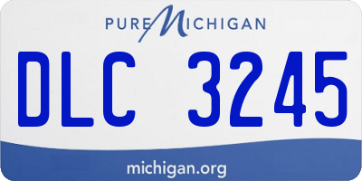 MI license plate DLC3245