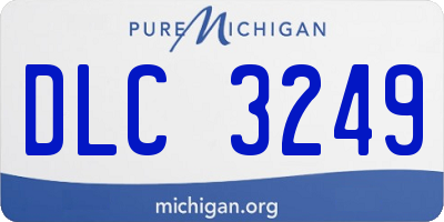 MI license plate DLC3249