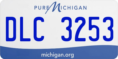 MI license plate DLC3253